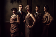 Acteurs incarnant les suspects durant la murder party | © MadCityZen